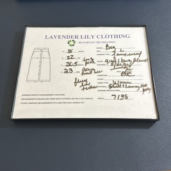 Bagatelle Collection Faux Wrap Skirt Women's L Gray Brown Textured Length 20.5" - Picture 10 of 10